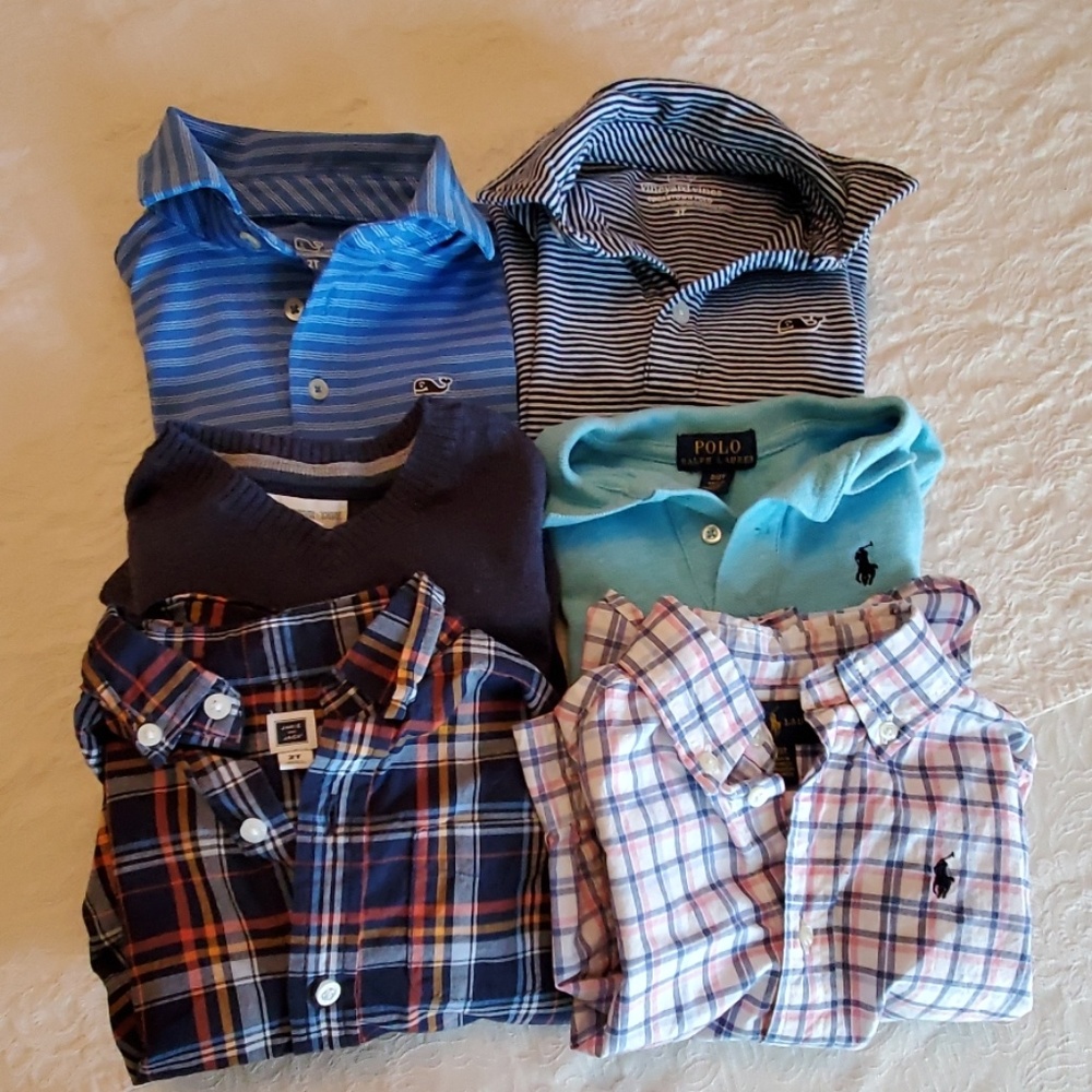 2T boys shirts Vineyard Vines, Ralph Lauren, Janie